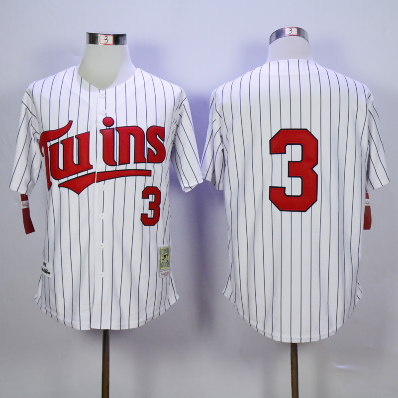 Men Minnesota Twins #3 Killebrew White Throwback 1991 MLB Jerseys